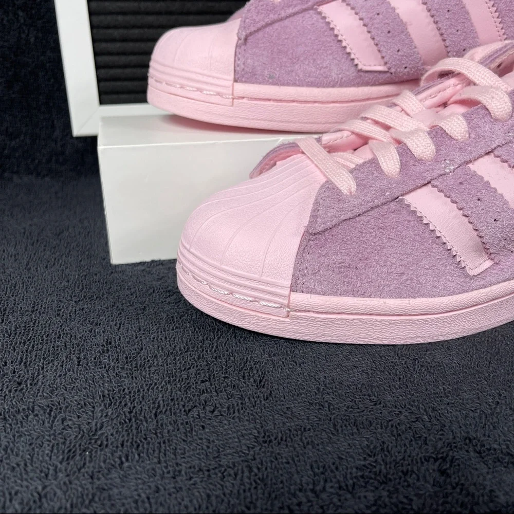 ADIDAS SUPERSTAR MINIMALIST ICONS CLEAR PINK WOMENS SHOES SIZE 9 PURPLE MENS 8 N - Picture 5 of 10